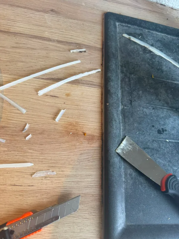 reinigung silikon alt abgetragen