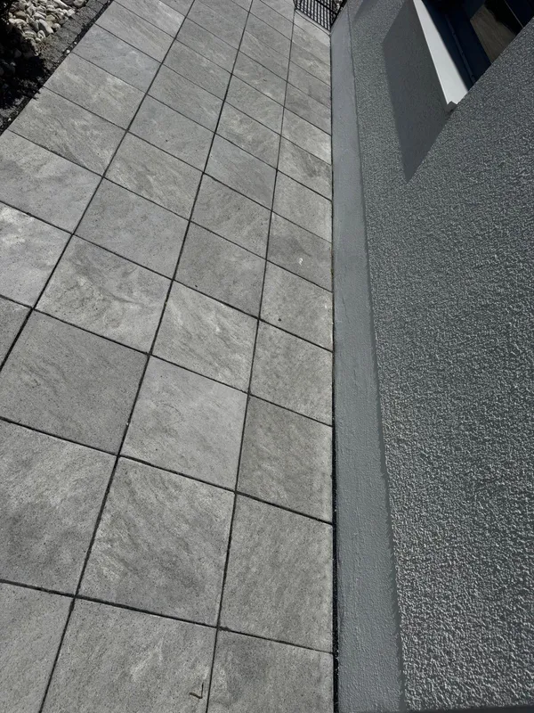 terrasse plattenbelag fertig